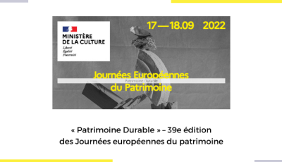 Patrimoine durable – 39e édition des Journées européennes du patrimoine